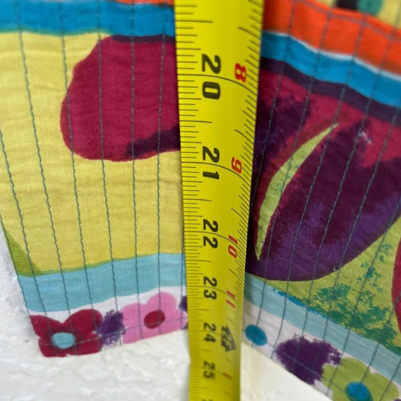 Anu Womens Quilted Stitched Vibrant Printed Jacket Multicolor Size Large - Picture 5 of 10